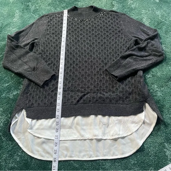 Simply Vera Crystal Neck Knit Layered Sweater, Size L - Picture 14 of 14